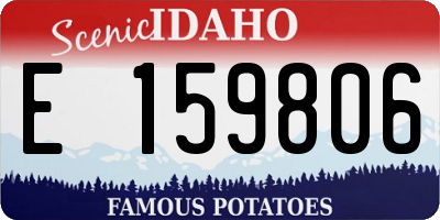 ID license plate E159806