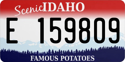 ID license plate E159809