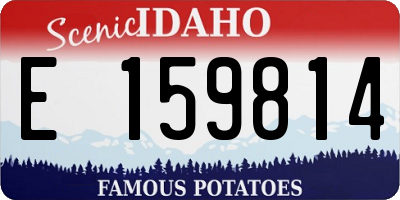 ID license plate E159814