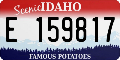 ID license plate E159817