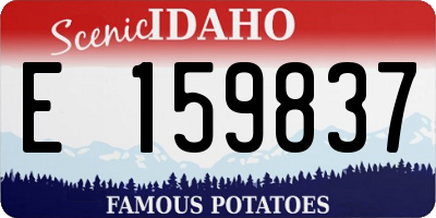 ID license plate E159837