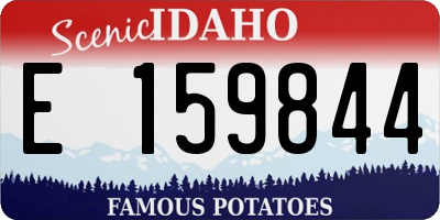 ID license plate E159844