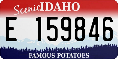 ID license plate E159846
