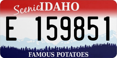 ID license plate E159851