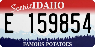 ID license plate E159854