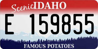 ID license plate E159855