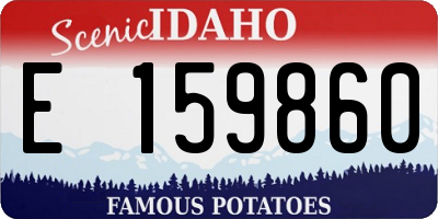 ID license plate E159860