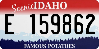 ID license plate E159862
