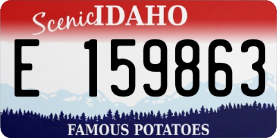 ID license plate E159863