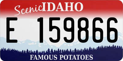 ID license plate E159866