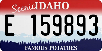 ID license plate E159893