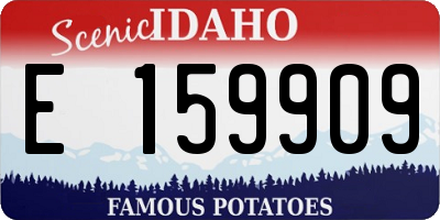 ID license plate E159909