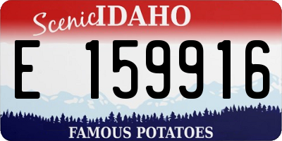 ID license plate E159916