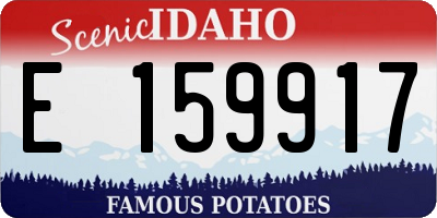 ID license plate E159917