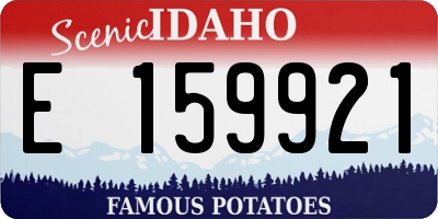 ID license plate E159921