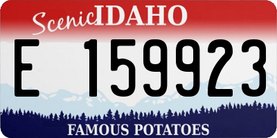 ID license plate E159923