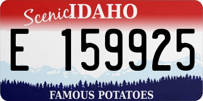 ID license plate E159925