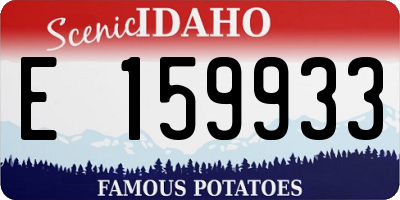 ID license plate E159933