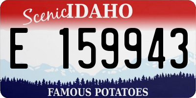 ID license plate E159943