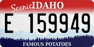 ID license plate E159949