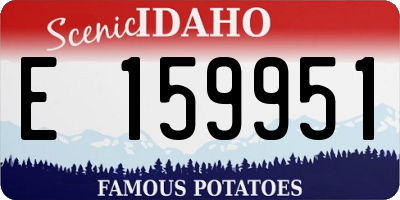 ID license plate E159951