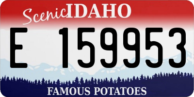ID license plate E159953