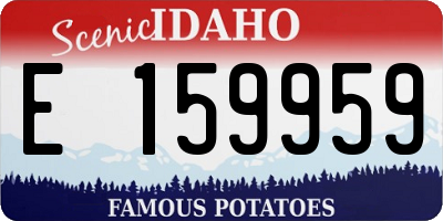 ID license plate E159959