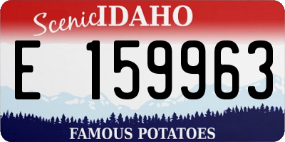 ID license plate E159963