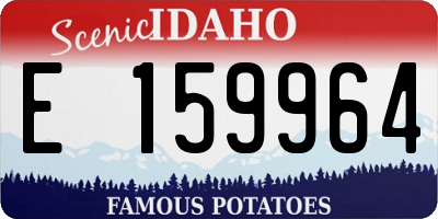 ID license plate E159964