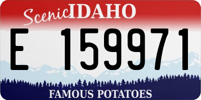 ID license plate E159971