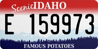 ID license plate E159973