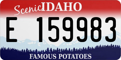 ID license plate E159983