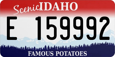 ID license plate E159992