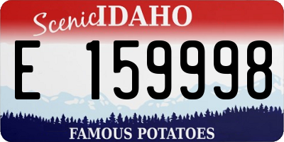 ID license plate E159998