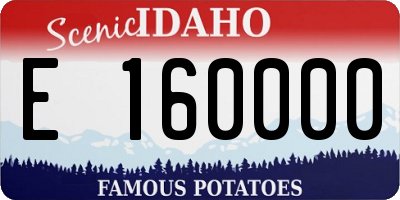 ID license plate E160000