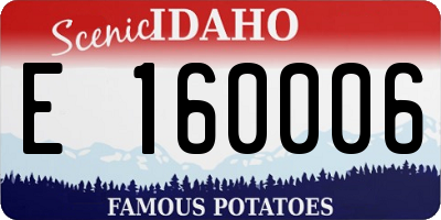 ID license plate E160006
