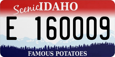 ID license plate E160009