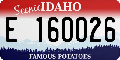 ID license plate E160026