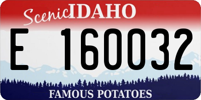 ID license plate E160032