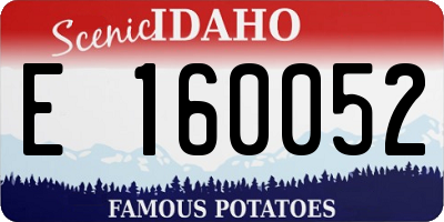 ID license plate E160052