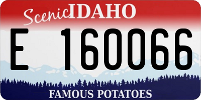 ID license plate E160066