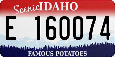 ID license plate E160074