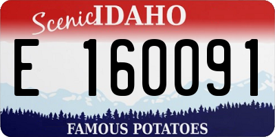 ID license plate E160091