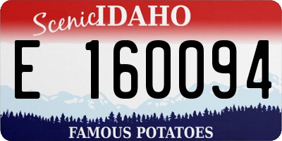 ID license plate E160094