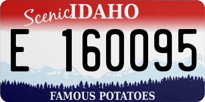 ID license plate E160095
