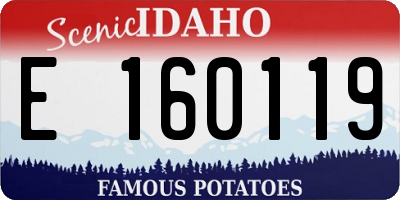 ID license plate E160119