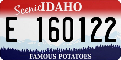 ID license plate E160122