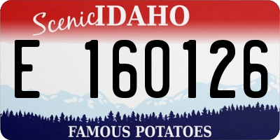 ID license plate E160126