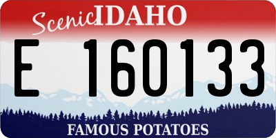 ID license plate E160133