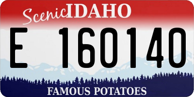 ID license plate E160140
